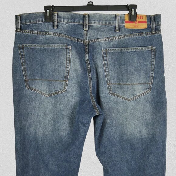 Izod Regular Fit Straight Leg Denim Jeans Dark Wash Men's Sz 42-44x33 EUC - Picture 3 of 7